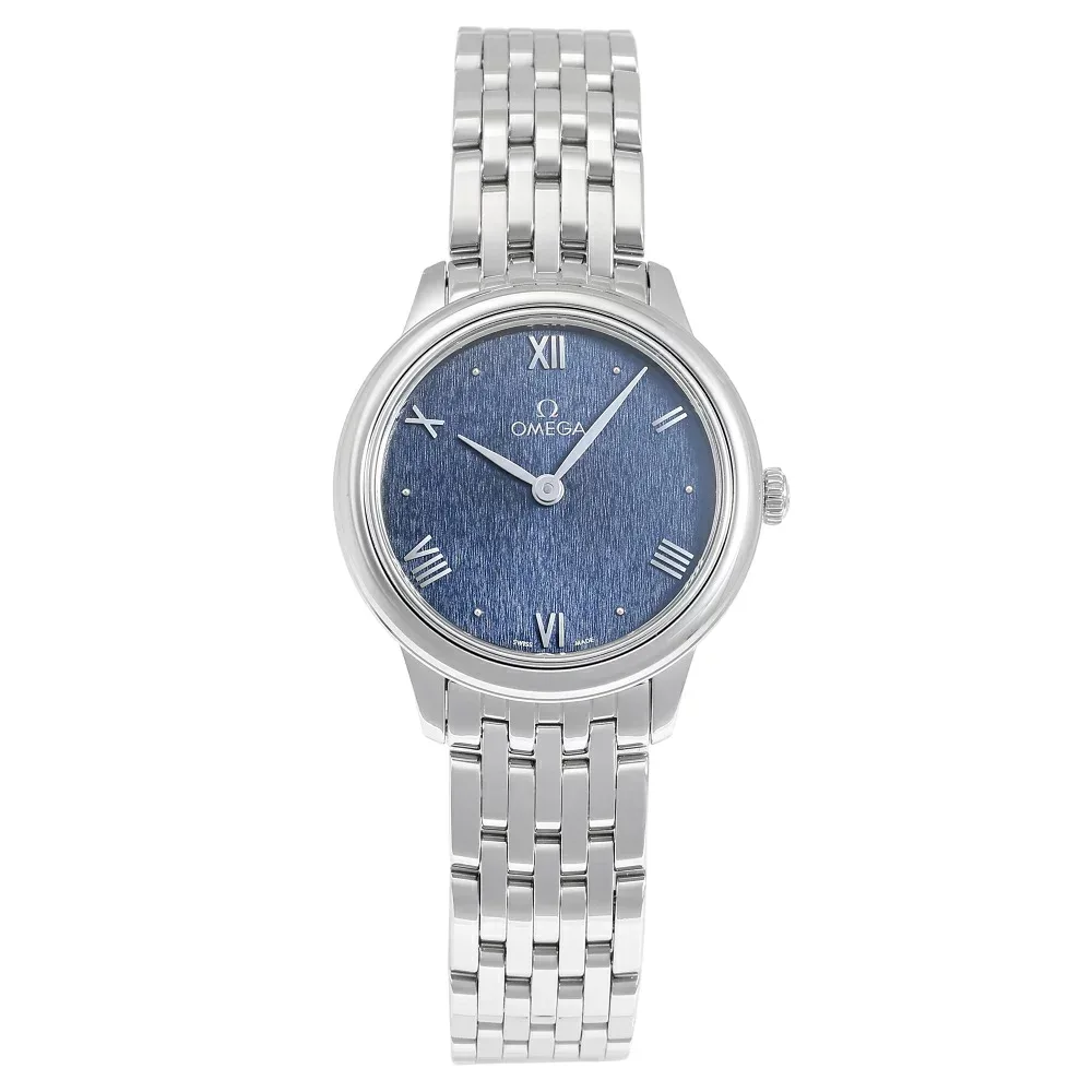 オメガ OMEGA デ・ヴィル プレステージ 27.5 MM 434.10.28.60.03.002 ブルー文字盤 新品 腕時計 レディース