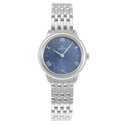 オメガ OMEGA デ・ヴィル プレステージ 27.5 MM 434.10.28.60.03.002 ブルー文字盤 新品 腕時計 レディース