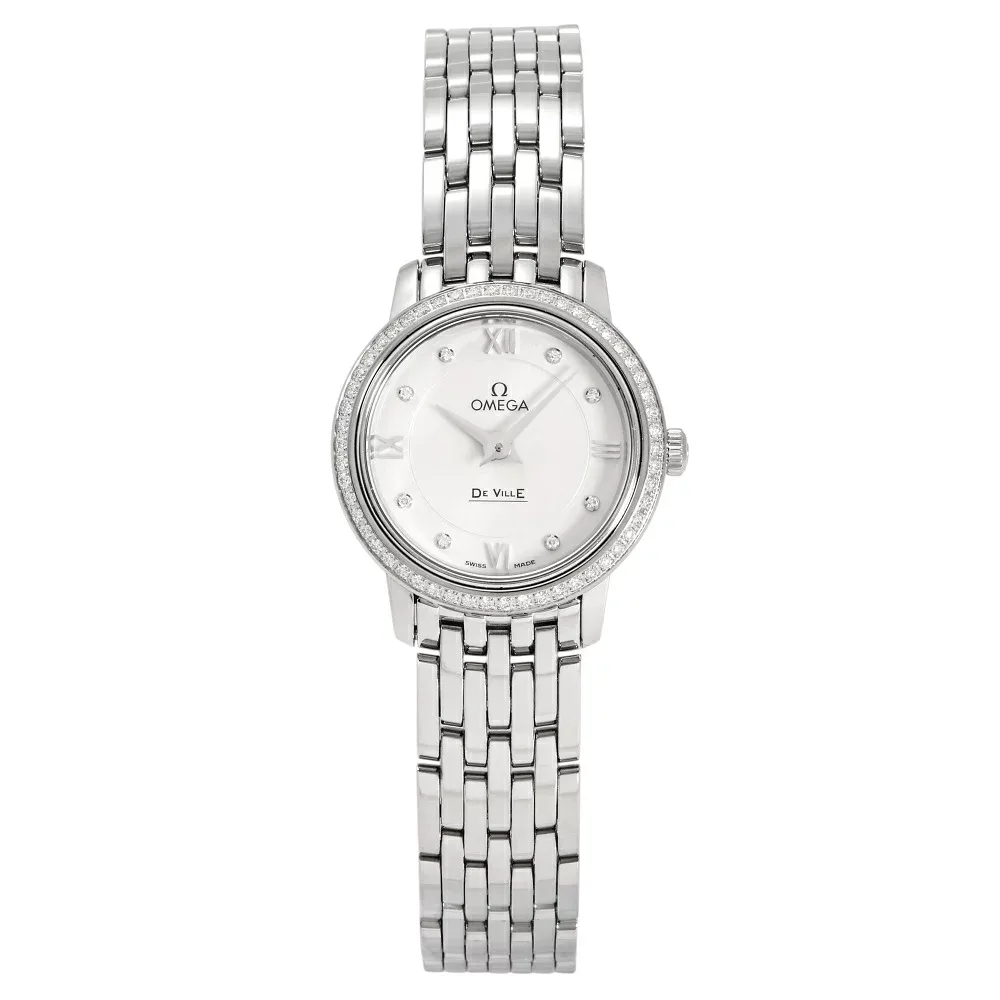 オメガ OMEGA デ・ヴィル プレステージ 424.15.24.60.52.001 シルバー文字盤 新品 腕時計 レディース