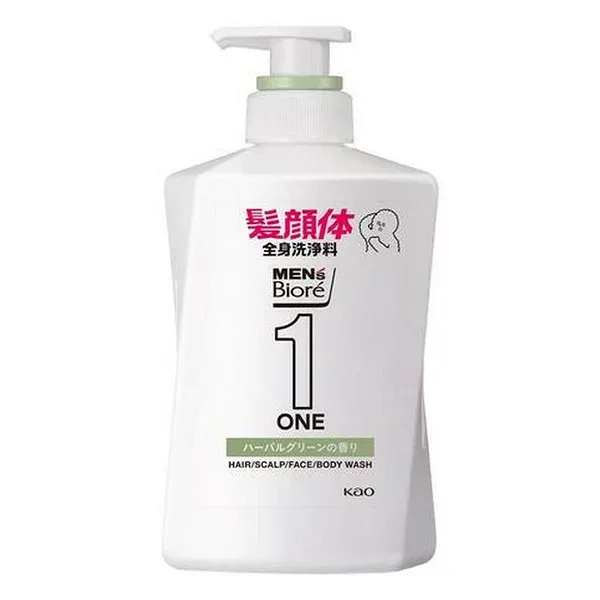 花王(株) メンズビオレ ONE オールインワン全身洗浄料 ハーバルグリーンの香り 本体 480mL