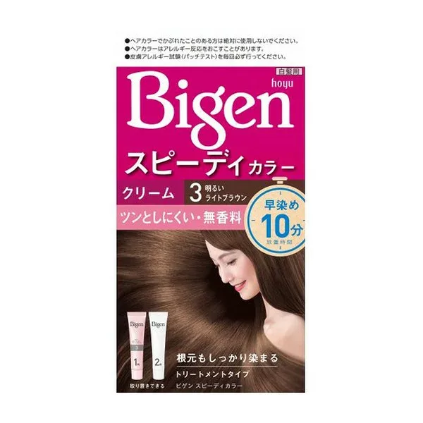 【医薬部外品】ホーユー(株) ビゲン スピーディカラークリーム 3 明るいライトブラウン (白髪染め)