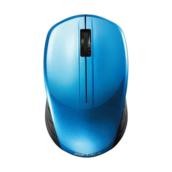 (まとめ)バッファロー 無線 BlueLED3ボタン スタンダードマウス ブルー BSMBW107BL 1セット(3個)【×3セット】 青 ワイヤレスで快適な操作体験 青い光で進化した3ボタンスタンダードマウス、ブルーLEDマウス 3個セットでお得にGET (3セット) 青