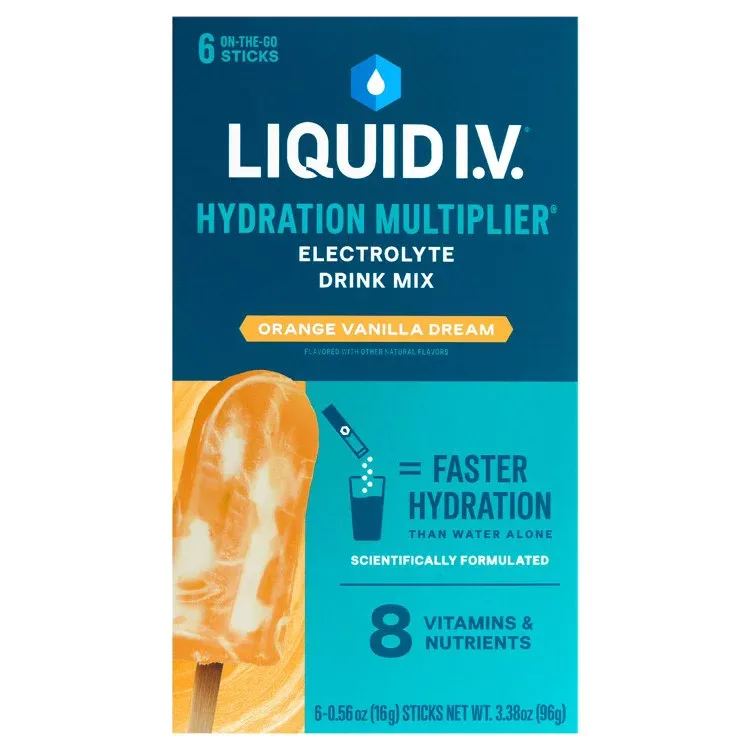 リキッドI.V. オレンジバニラドリーム ハイドレーションマルチプライヤー 電解質ドリンクミックス 6個入り Liquid I.V. Orange Vanilla Dream Hydration Multiplier Electrolyte Drink Mix, 6 Count 【お取り寄せ商品】