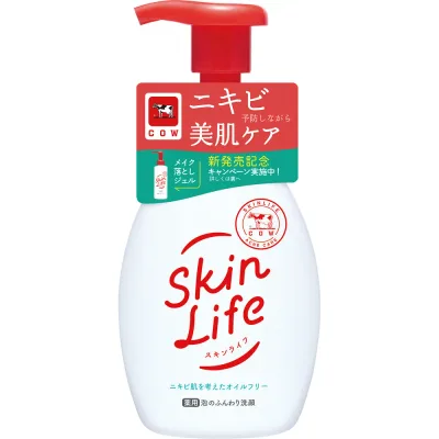 スキンライフ 薬用泡のふんわり洗顔 本体 160ml 牛乳石鹸