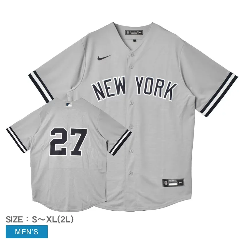 ナイキ ユニフォームシャツ メンズ OFFICIAL REPLICA JERSEY NIKE T770-NKGR ジャンカルロ・スタントン Giancarlo Stanton ニューヨーク・ヤンキース MLB メジャーリーグ トップス ベースボールシャツ ユニフォーム ウェア ZSPO 半袖|slz|