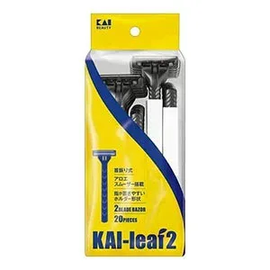 貝印 首振り式使い捨てタイプ GA0123 KAI leaf2 20本入