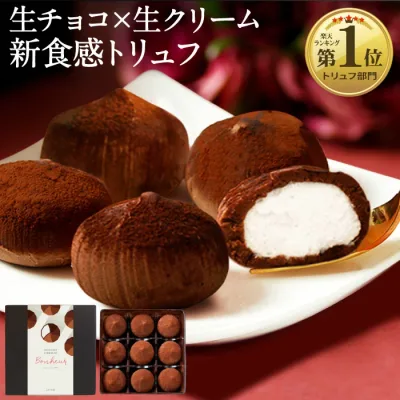 【P3倍 レビュー高評価4.7以上】 チョコ ギフト チョコレート スイーツ 生チョコ トリュフ シャンティ ショコラ 9個入 1箱/2箱 送料無料 楽天 敬老の日 2026 おしゃれ 誕生日 プレゼント 冷凍 アイス アイスクリーム 代用