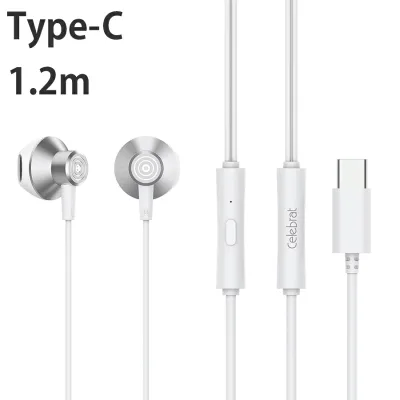 有線イヤホン Type-C タイプC インナーイヤー型 1.2m マイク付き 通話対応 ホワイト ear-51280