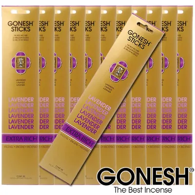 GONESH ガーネッシュ お香 スティック ラベンダー 12パックセット(計240本)まとめ買い Lavender 【ガネッシュ GONESH】