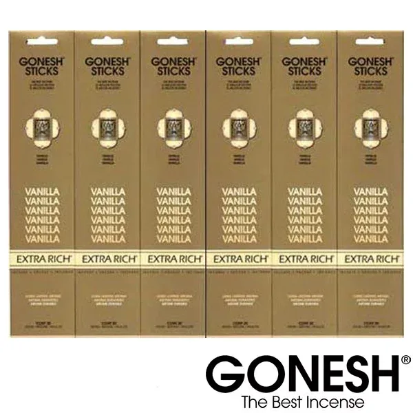 GONESH ガーネッシュ バニラ 6個セット(120本) お香 スティック Vanilla 部屋 香り アロマ 雑貨 送料無料 プレゼント