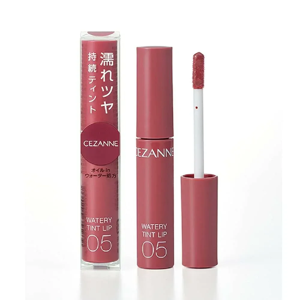 【10/24 20時〜 お買い物マラソン★P最大47.5倍】セザンヌ ウォータリーティントリップ05 プラムレッド 4.0g ティント処方 ツヤ長時間持続