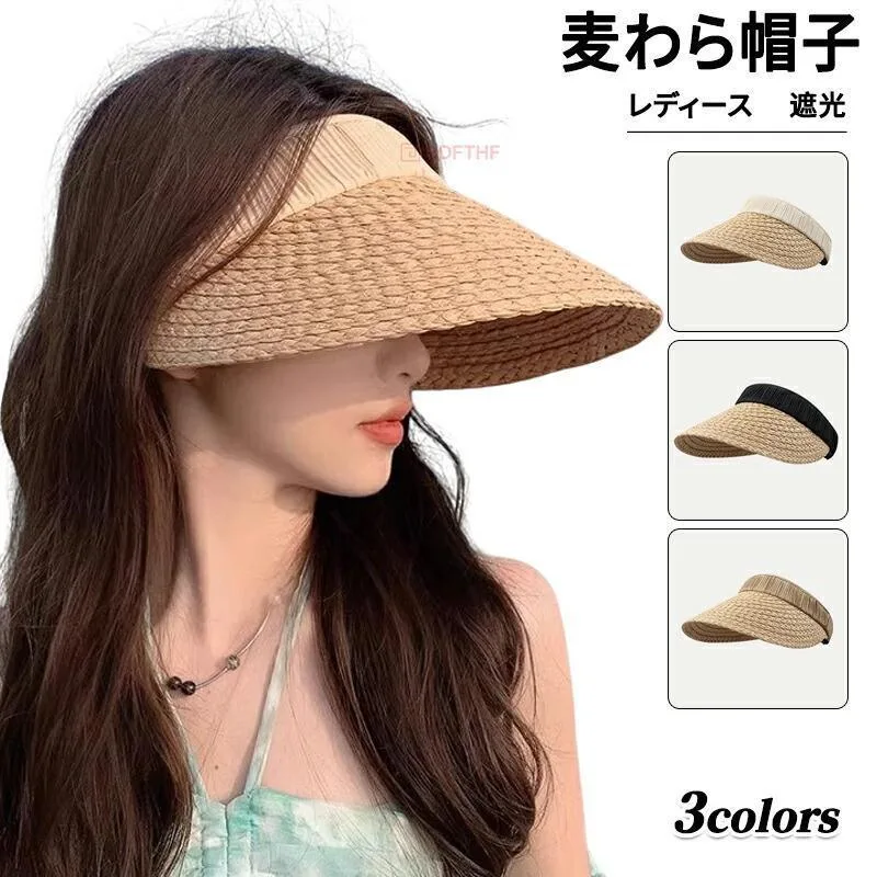 麦わら帽子 レディース 帽子 バケットハット ハット 麦わらハット レディースキャップ つば広 小顔効果 紫外線 日よけ 夏 大きめ 遮光 ファッション