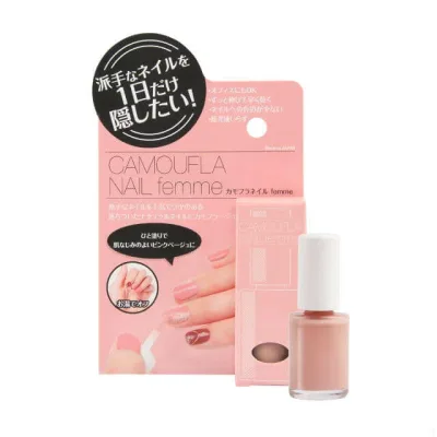 【楽天カードでポイント9倍!】10/15(木)限定!PROIDEA プロイデア カモフラネイル femme フェミ ピンクベージュ 5ml ネイル用コンシーラー 水溶性 速乾 お湯で剥がせる オフィスネイル