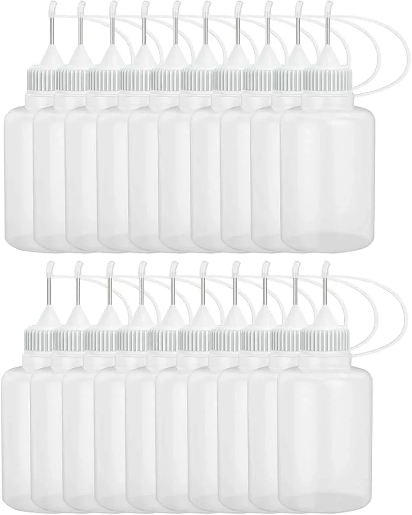 ニードルボトル 塗料ボトル 接着剤ボトル 容器 DIY 針付き スポイト 20本セット (10ml)