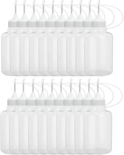 ニードルボトル 塗料ボトル 接着剤ボトル 容器 DIY 針付き スポイト 20本セット (10ml)