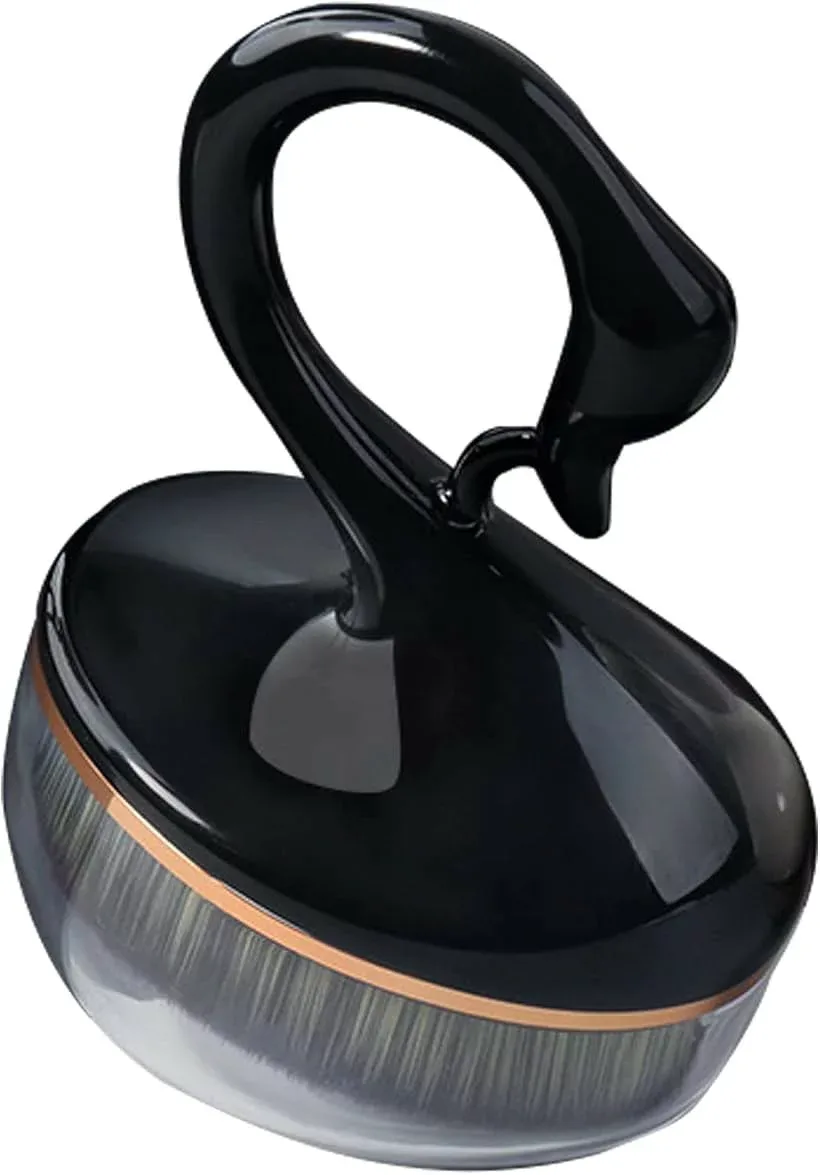 メイクブラシ ファンデーションブラシ 携帯用 化粧ブラシ 化粧筆 (ブラック)